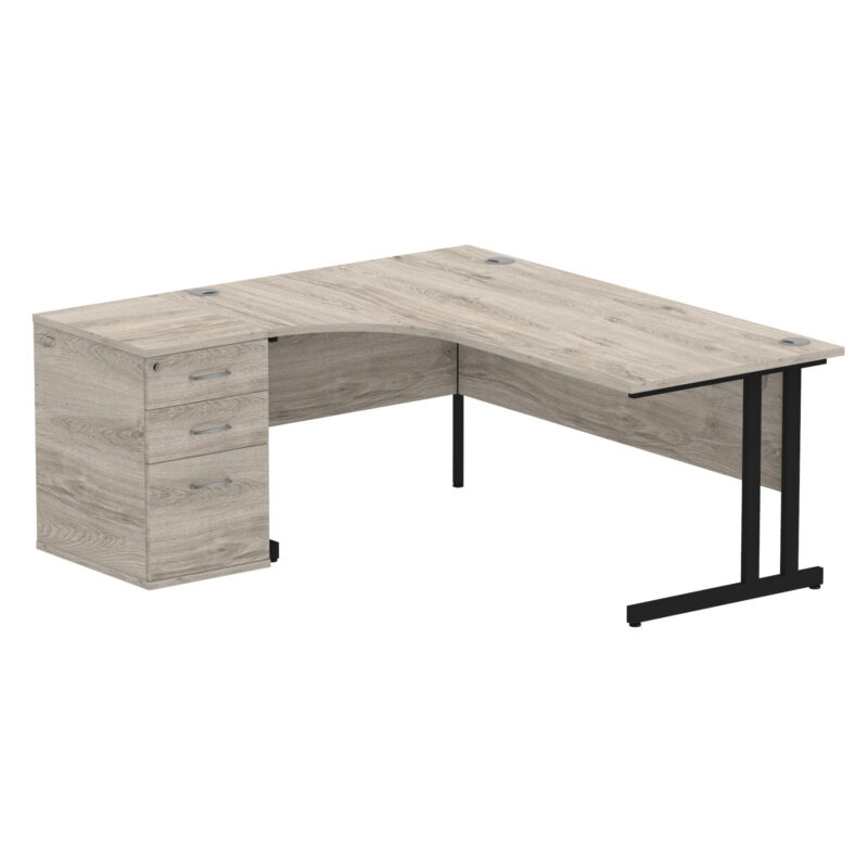 OE - Impulse 1800mm Cantilever Left Crescent Desk Workstation - Image 14