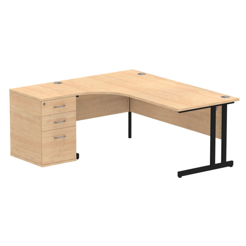OE - Impulse 1800mm Cantilever Left Crescent Desk Workstation - Image 15