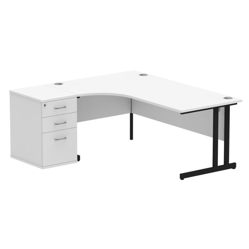 OE - Impulse 1800mm Cantilever Left Crescent Desk Workstation - Image 17