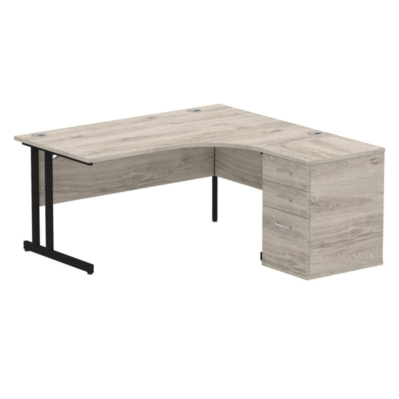 OE - Impulse 1600mm Cantilever Right Crescent Desk Workstation - Image 14