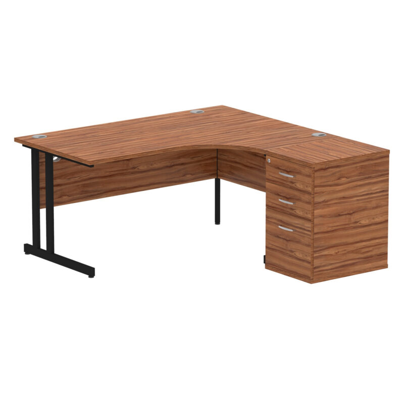 OE - Impulse 1600mm Cantilever Right Crescent Desk Workstation - Image 18