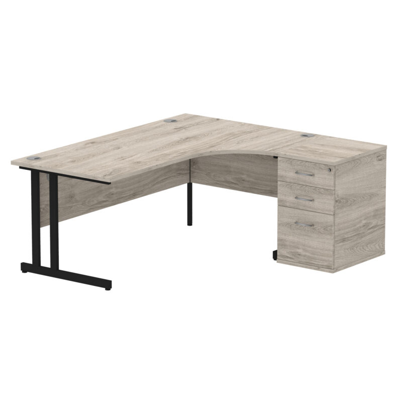 OE - Impulse 1800mm Cantilever Right Crescent Desk Workstation - Image 14