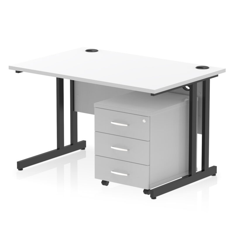 OE - Impulse 1200mm Cantilever Straight Desk With Mobile Pedestal - Image 26