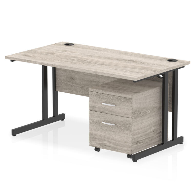 OE - Impulse 1400mm Cantilever Straight Desk With Mobile Pedestal - Image 17