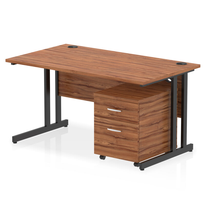 OE - Impulse 1400mm Cantilever Straight Desk With Mobile Pedestal - Image 21