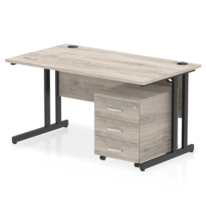 OE - Impulse 1400mm Cantilever Straight Desk With Mobile Pedestal - Image 23
