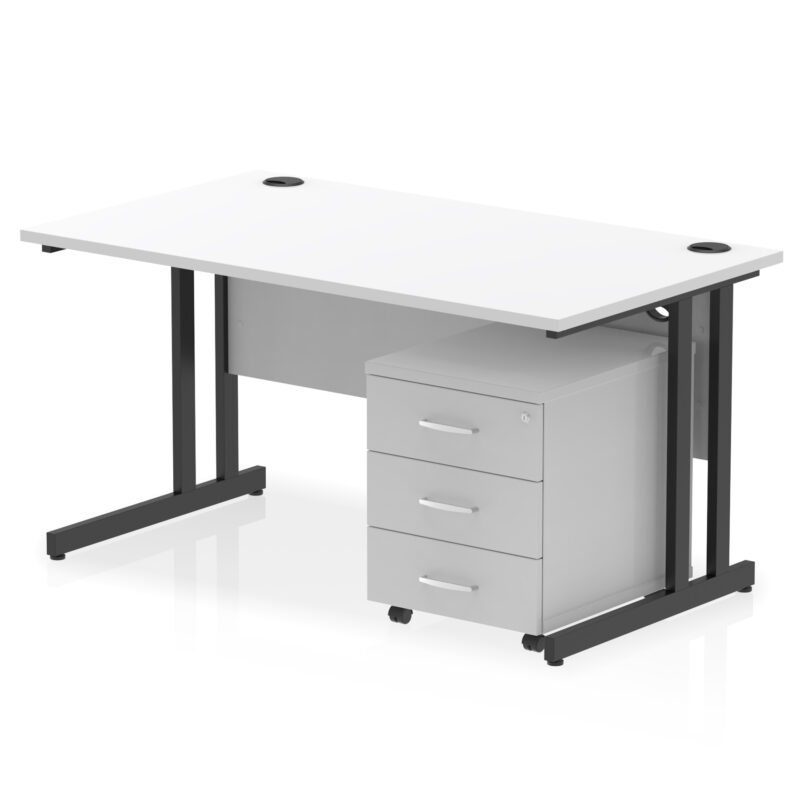 OE - Impulse 1400mm Cantilever Straight Desk With Mobile Pedestal - Image 26