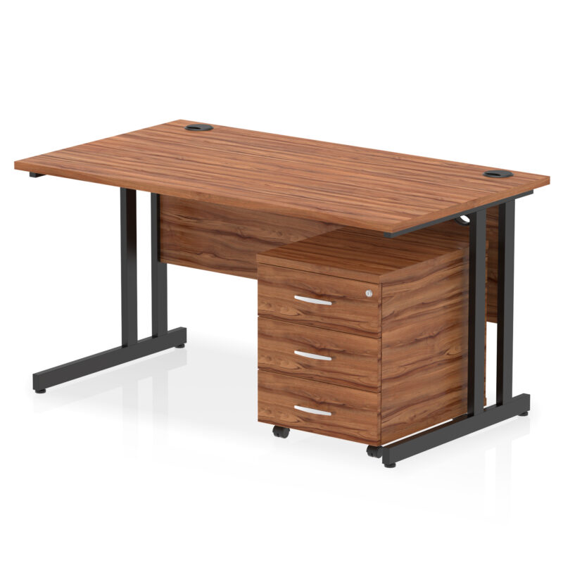 OE - Impulse 1400mm Cantilever Straight Desk With Mobile Pedestal - Image 27