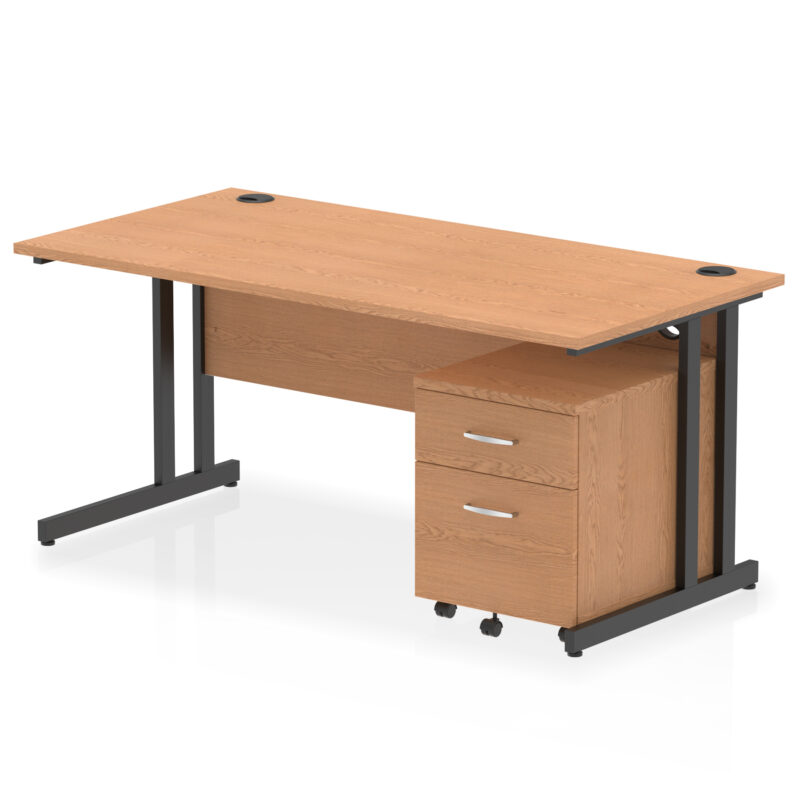 OE - Impulse 1600mm Cantilever Straight Desk With Mobile Pedestal - Image 19