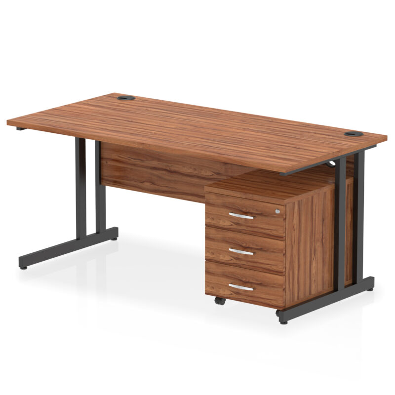 OE - Impulse 1600mm Cantilever Straight Desk With Mobile Pedestal - Image 27