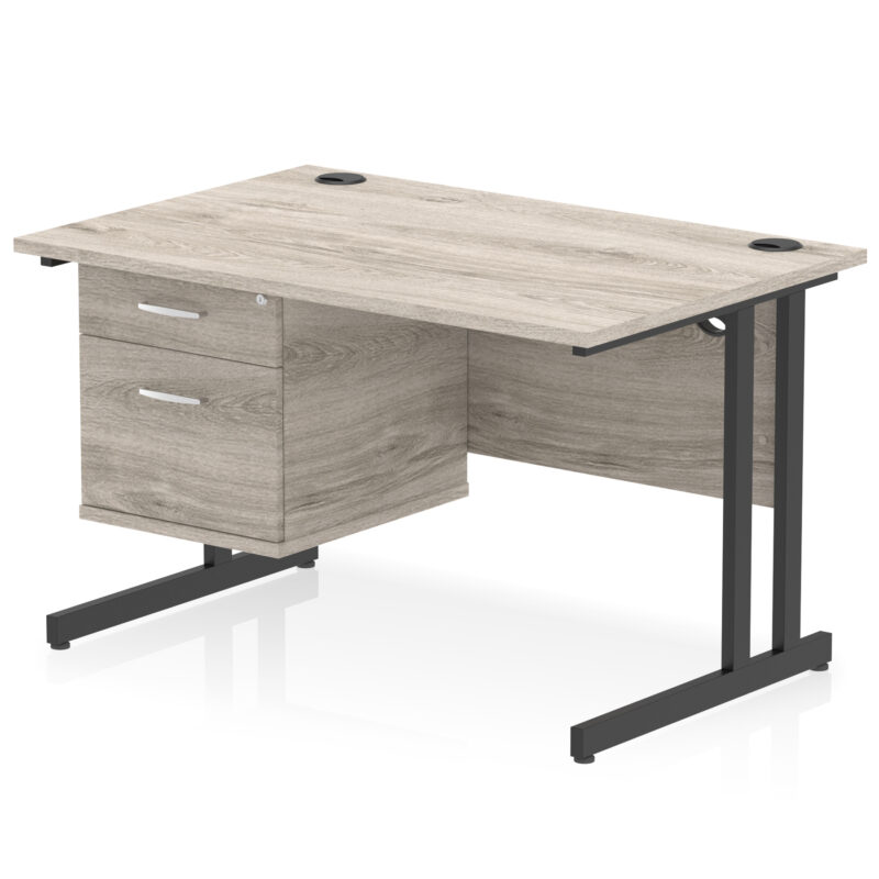 OE - Impulse 1200mm Cantilever Straight Desk With Single Fixed Pedestal - Image 26