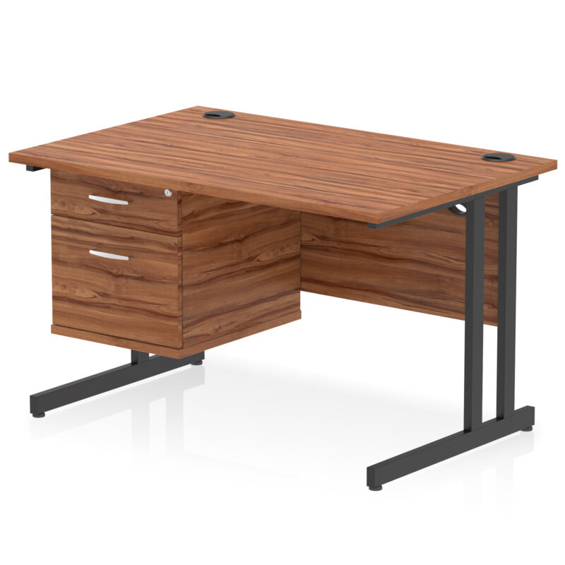 OE - Impulse 1200mm Cantilever Straight Desk With Single Fixed Pedestal - Image 30