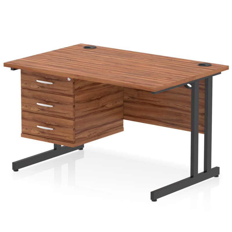 OE - Impulse 1200mm Cantilever Straight Desk With Single Fixed Pedestal - Image 36