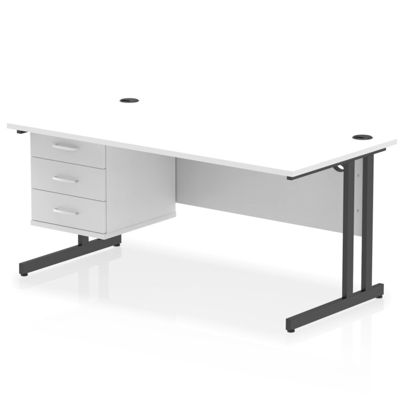 OE - Impulse 1600mm Cantilever Straight Desk With Single Fixed Pedestal - Image 35