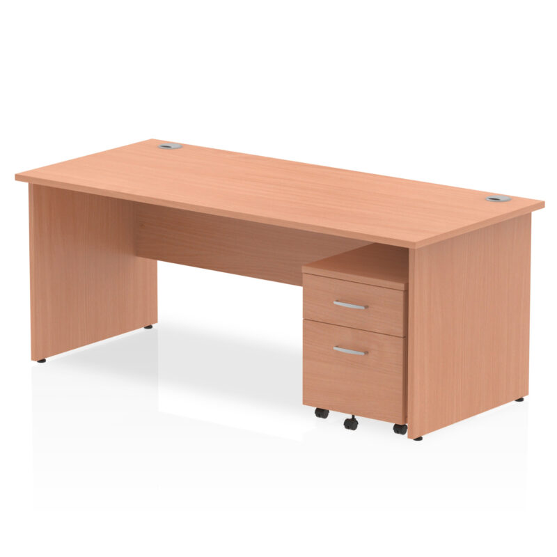 OE - Impulse Panel End Straight Desk With Mobile Pedestal - Image 12