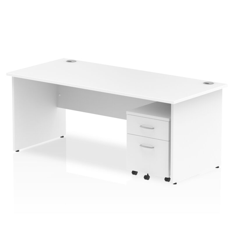 OE - Impulse Panel End Straight Desk With Mobile Pedestal - Image 16