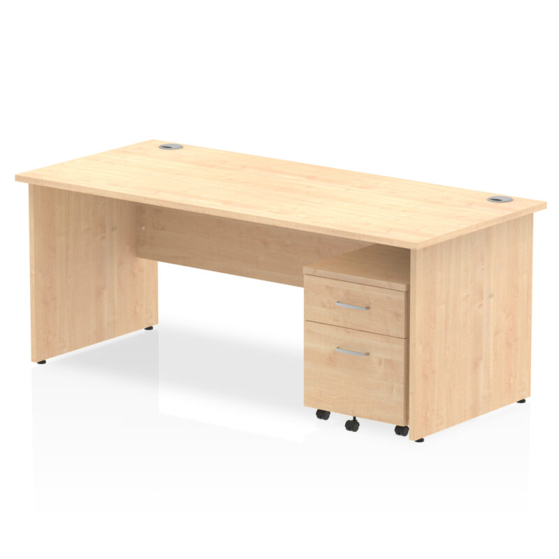 OE - Impulse Panel End Straight Desk With Mobile Pedestal - Image 24