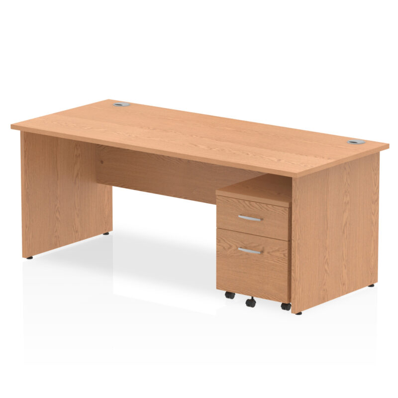 OE - Impulse Panel End Straight Desk With Mobile Pedestal - Image 28