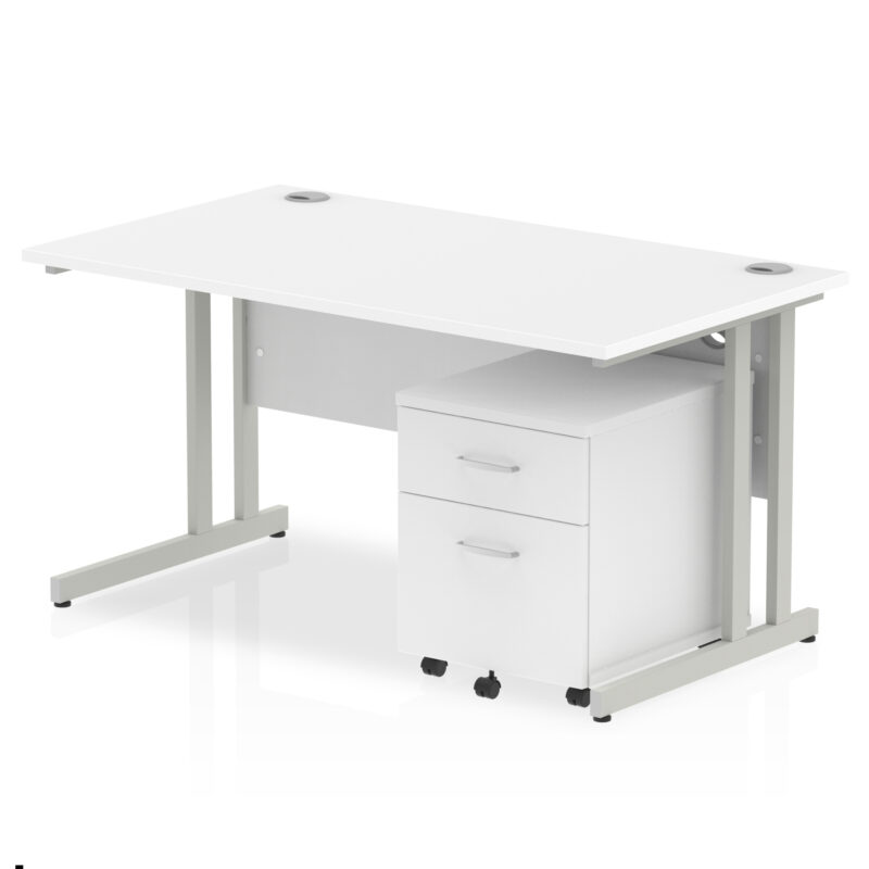 OE - Impulse 1400mm Cantilever Straight Desk With Mobile Pedestal - Image 28