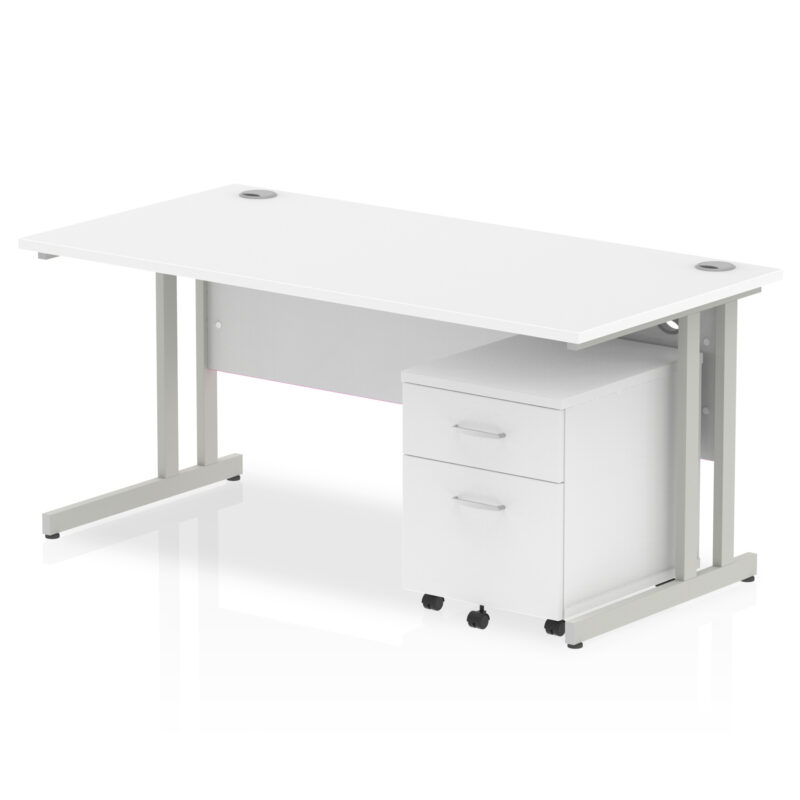 OE - Impulse 1600mm Cantilever Straight Desk With Mobile Pedestal - Image 28