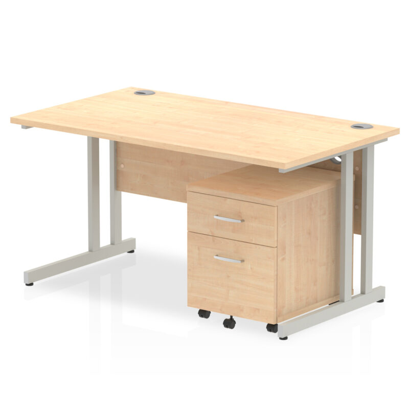 OE - Impulse 1400mm Cantilever Straight Desk With Mobile Pedestal - Image 30