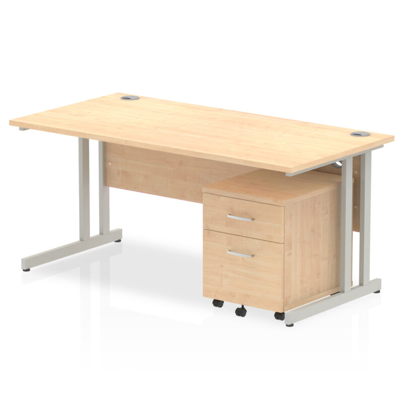 OE - Impulse 1600mm Cantilever Straight Desk With Mobile Pedestal - Image 30