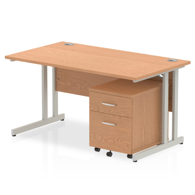 OE - Impulse 1400mm Cantilever Straight Desk With Mobile Pedestal - Image 31