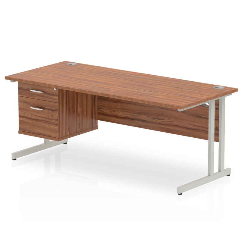OE - Impulse 1800mm Cantilever Straight Desk With Single Fixed Pedestal - Image 9
