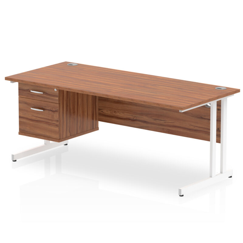 OE - Impulse 1800mm Cantilever Straight Desk With Single Fixed Pedestal - Image 10