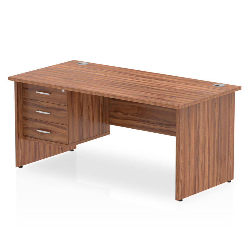 OE - Impulse 1600mm Panel End Straight Desk With Single Fixed Pedestal - Image 6