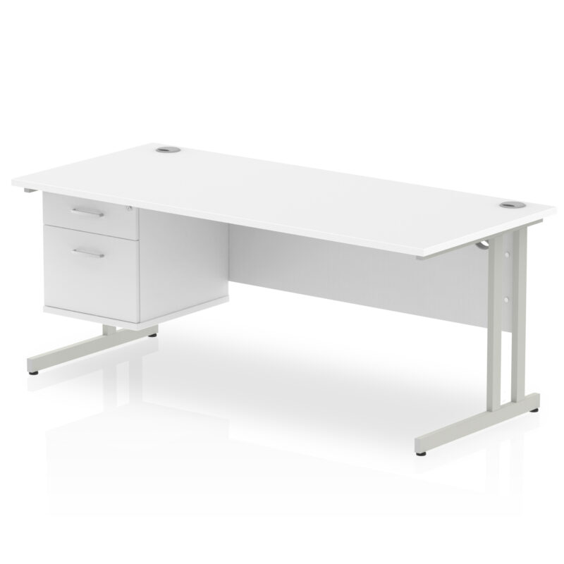 OE - Impulse 1800mm Cantilever Straight Desk With Single Fixed Pedestal - Image 13