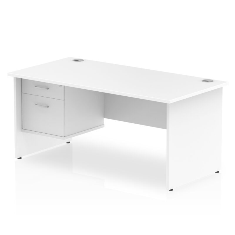 OE - Impulse 1600mm Panel End Straight Desk With Single Fixed Pedestal - Image 7