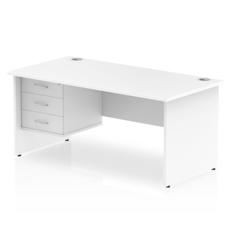 OE - Impulse 1600mm Panel End Straight Desk With Single Fixed Pedestal - Image 8