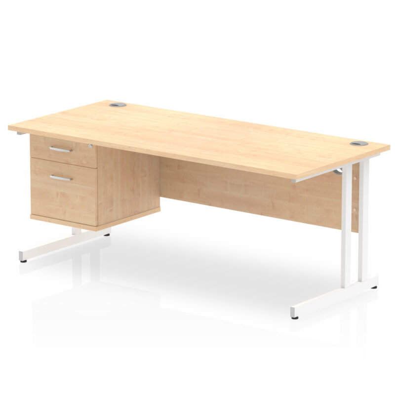 OE - Impulse 1800mm Cantilever Straight Desk With Single Fixed Pedestal - Image 18
