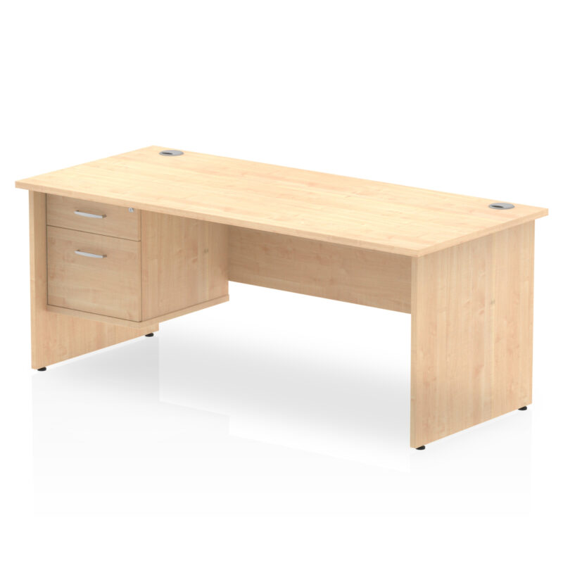 OE - Impulse 1800mm Panel End Straigh Desk With Single Fixed Pedestal - Image 9