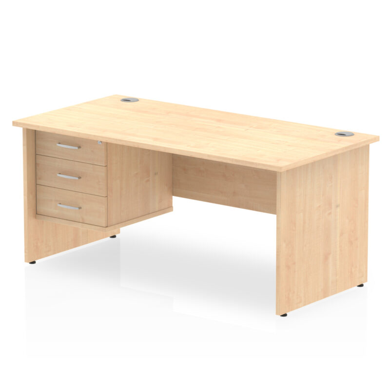 OE - Impulse 1600mm Panel End Straight Desk With Single Fixed Pedestal - Image 10