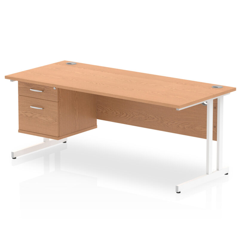 OE - Impulse 1800mm Cantilever Straight Desk With Single Fixed Pedestal - Image 22