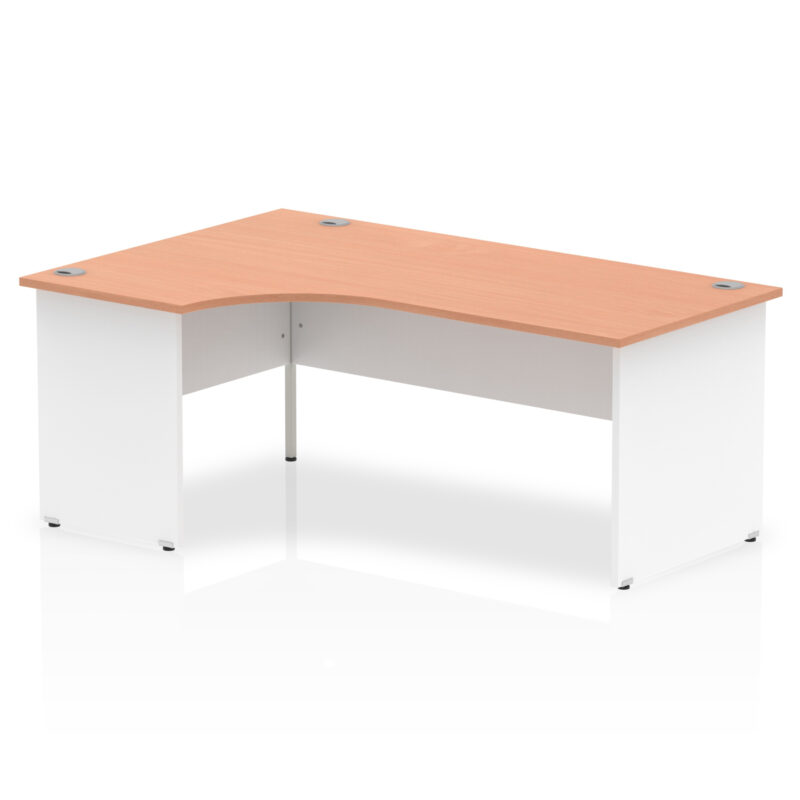 OE - Impulse 1800mm Left Crescent Desk Panel End Leg Two Tone - Image 2